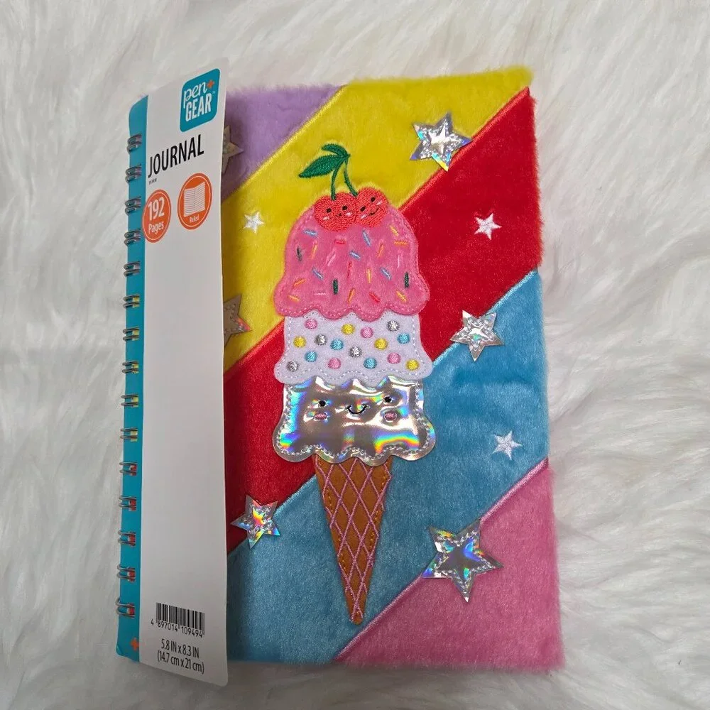 Pen + Gear Ice Cream Design Plush Journal